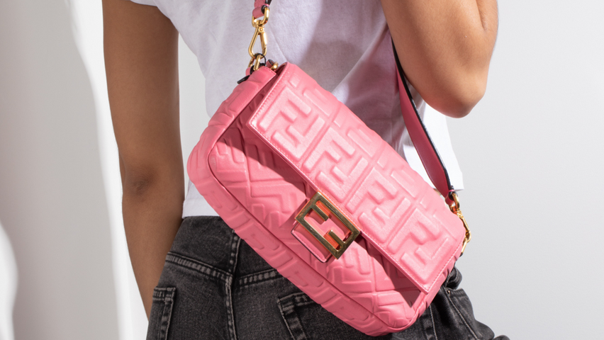 Pink Fendi Baguette Y2K bag