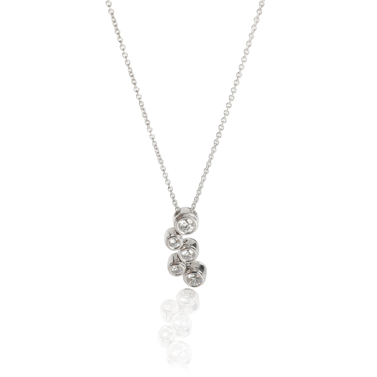 Diamond Bubble Pendant in Platinum 0.5 CTW