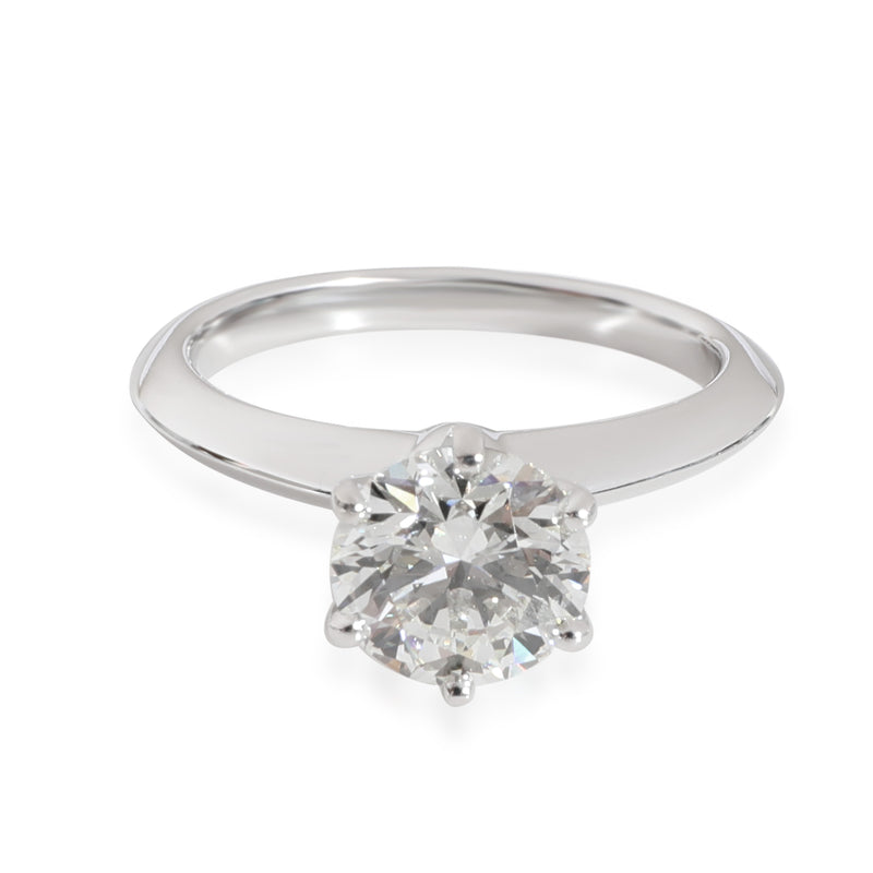 Diamond Engagement Solitaire Ring in  Platinum H VS2 1.39 CT