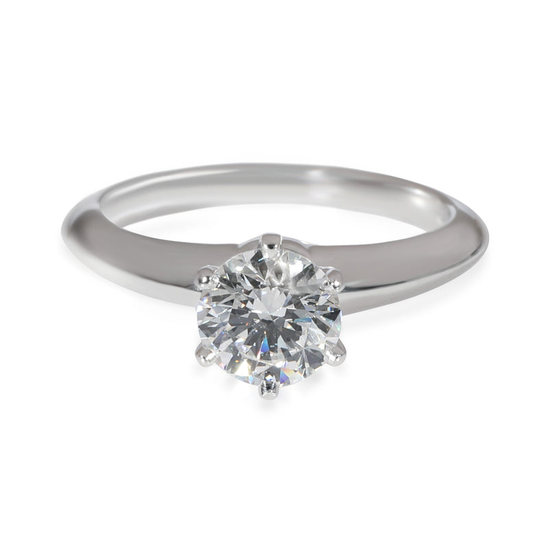 Solitaire Diamond Engagement Ring in Platinum F VS2 0.93 CTW