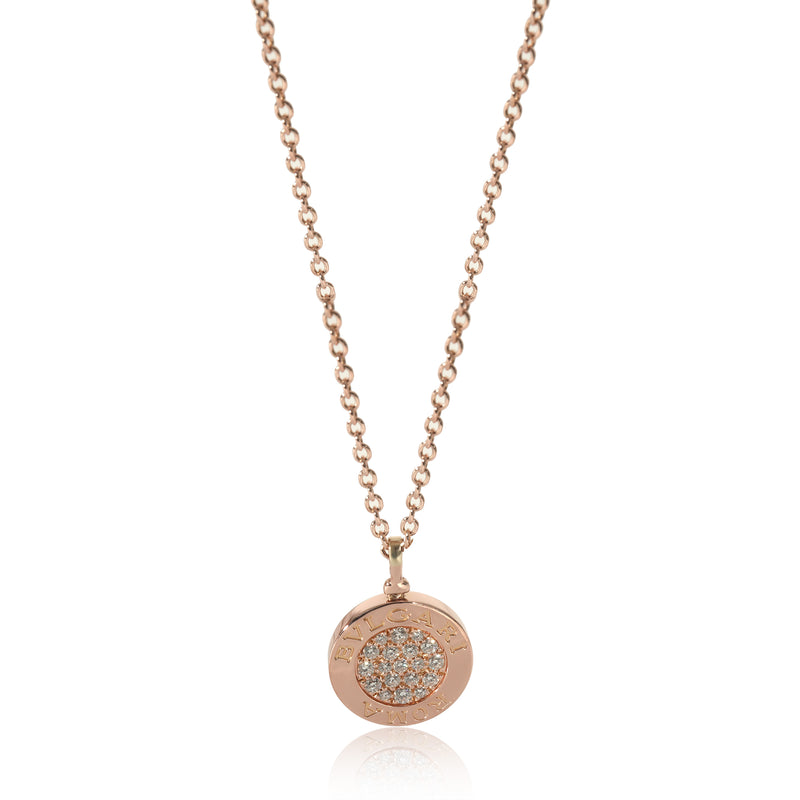 Bvlgari Diamond Necklace in 18k Rose Gold 0.34 CTW