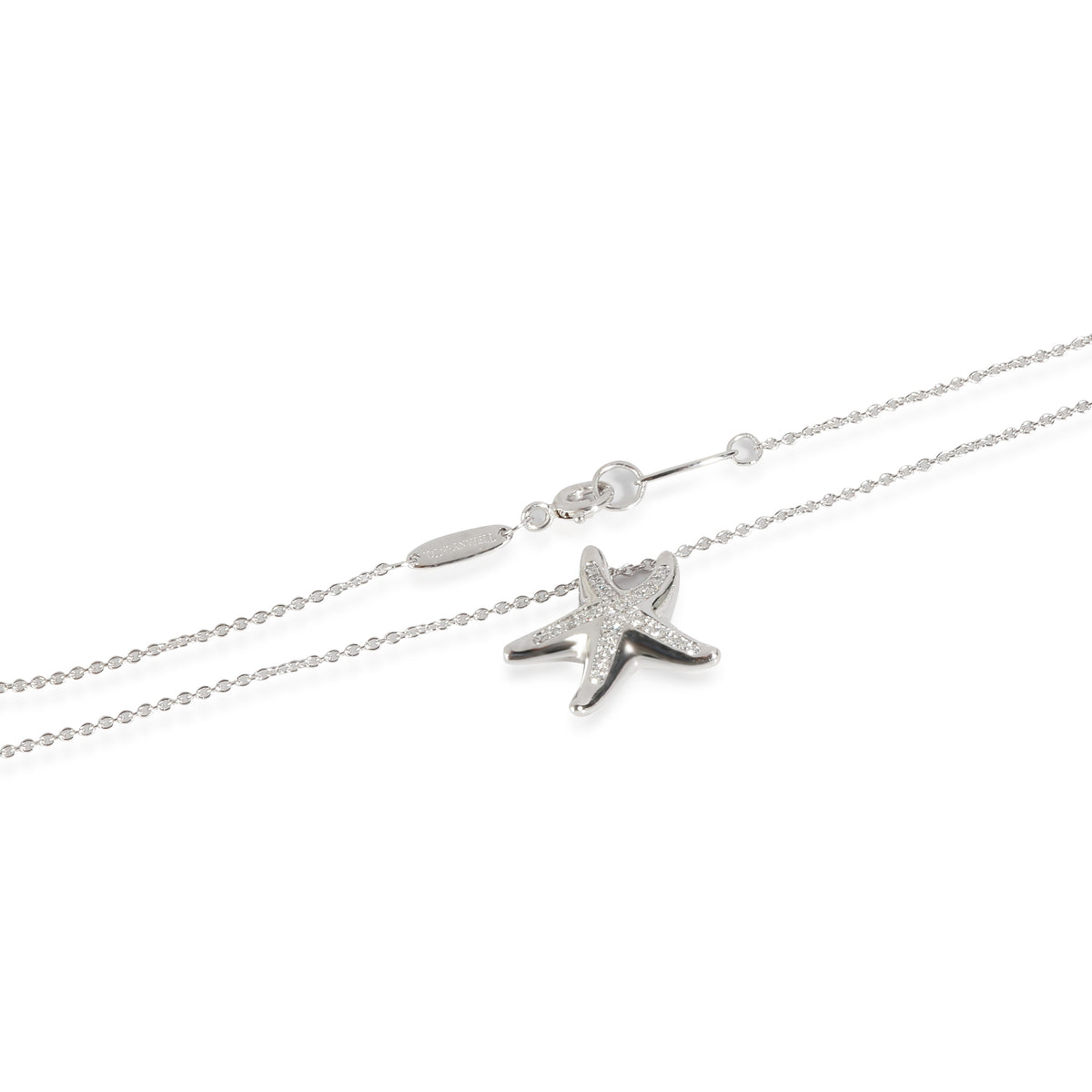 Elsa Peretti Starfish Pendant in  Platinum 0.1 CTW