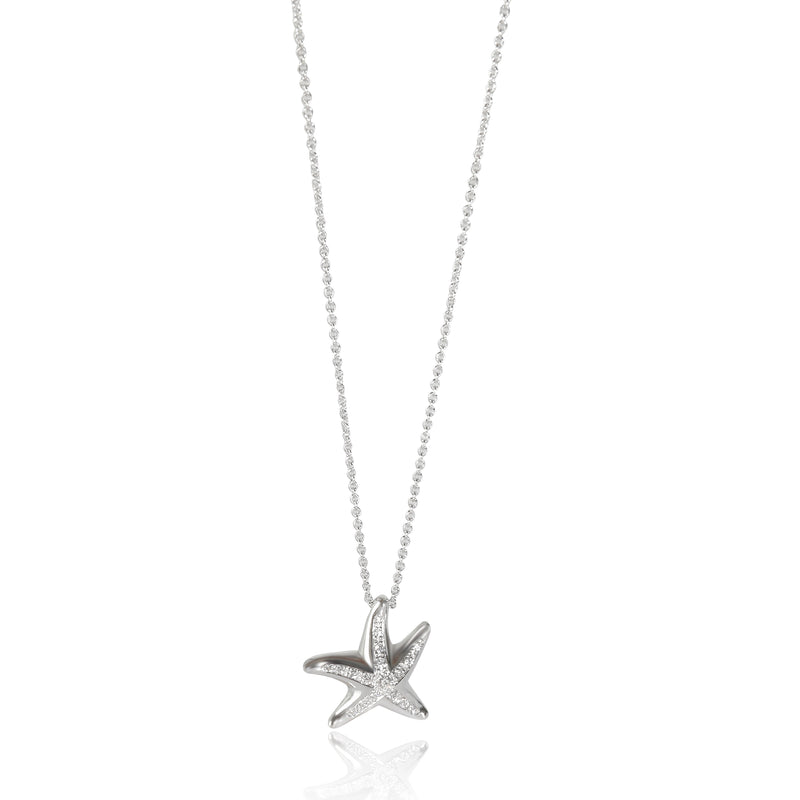 Tiffany & Co. Elsa Peretti Starfish Pendant in  Platinum 0.1 CTW