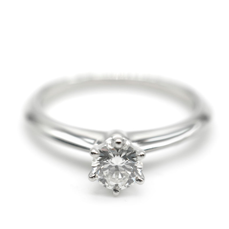 Tiffany & Co. Solitaire Diamond Engagement Ring in  Platinum I VS1 0.4 CTW