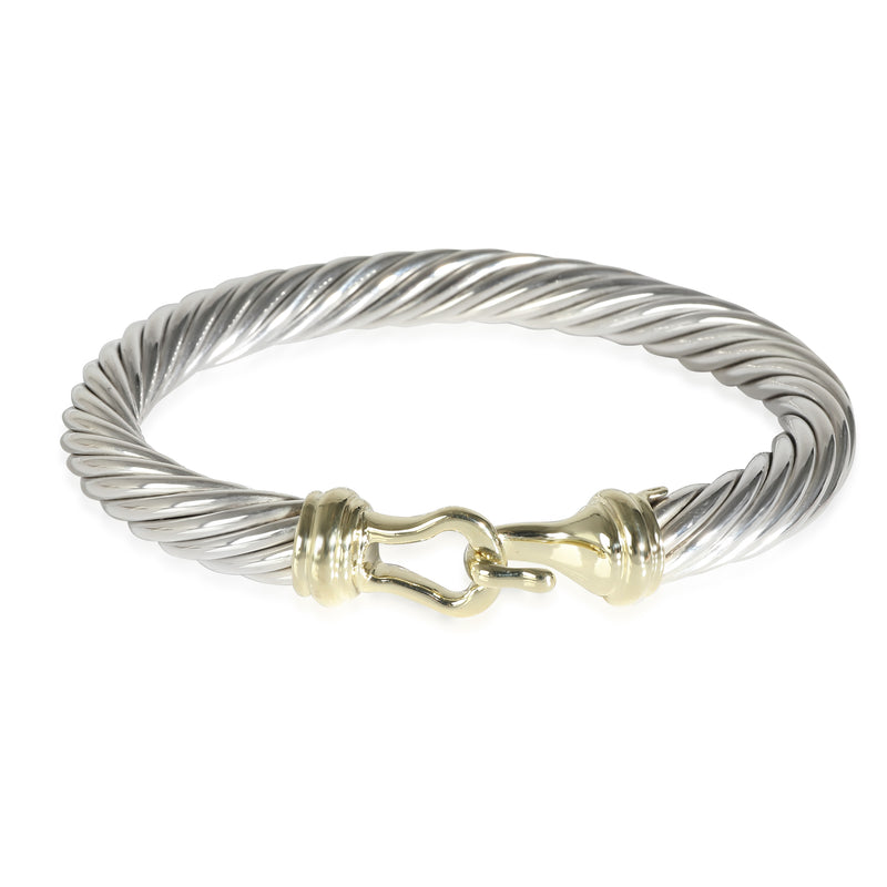 Cable Buckle Bracelet in 14k Yellow Gold/Sterling Silver