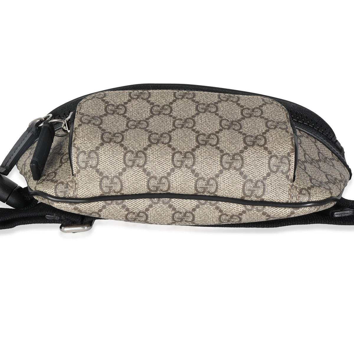 Gucci Black Beige GG Supreme Canvas Eden Belt Bag