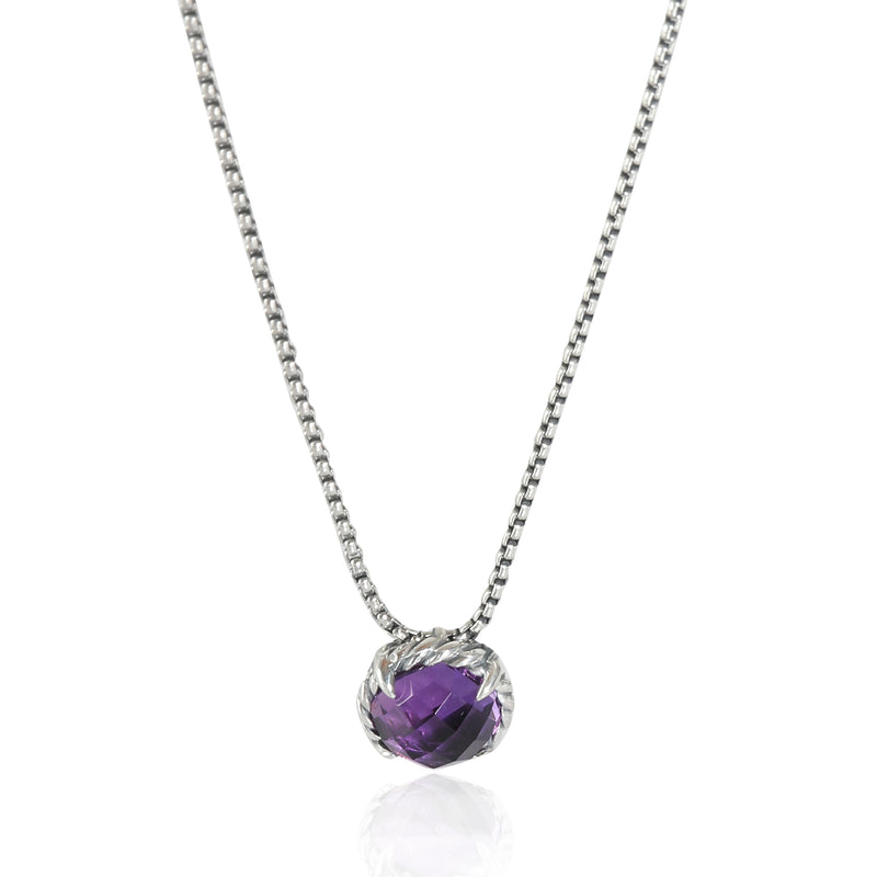 Chatelaine Amethyst Pendant in  Sterling Silver