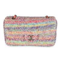 Chanel Multicolor Knit CC Chain Flap Bag