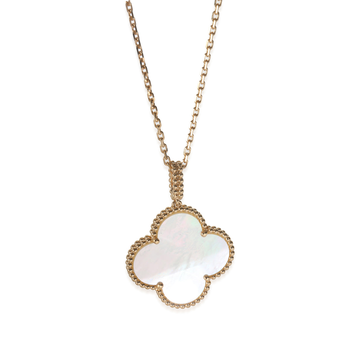 Yellow Gold Mother Of Pearl Magic Alhambra Necklace