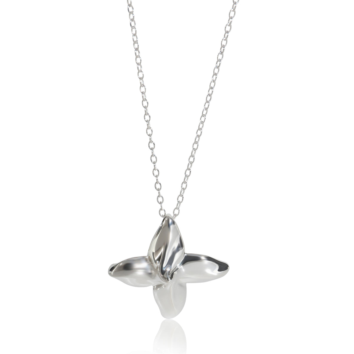 Sterling Silver Poinsettia Flower Pendant