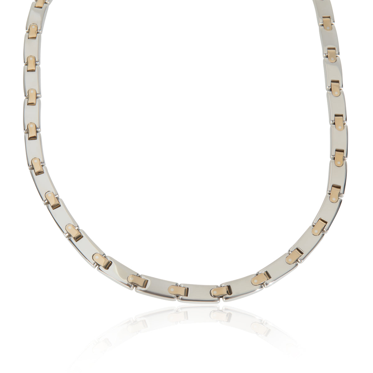 Tiffany & Co. Yellow Gold & Sterling Silver Vintage Flat Link Necklace fv