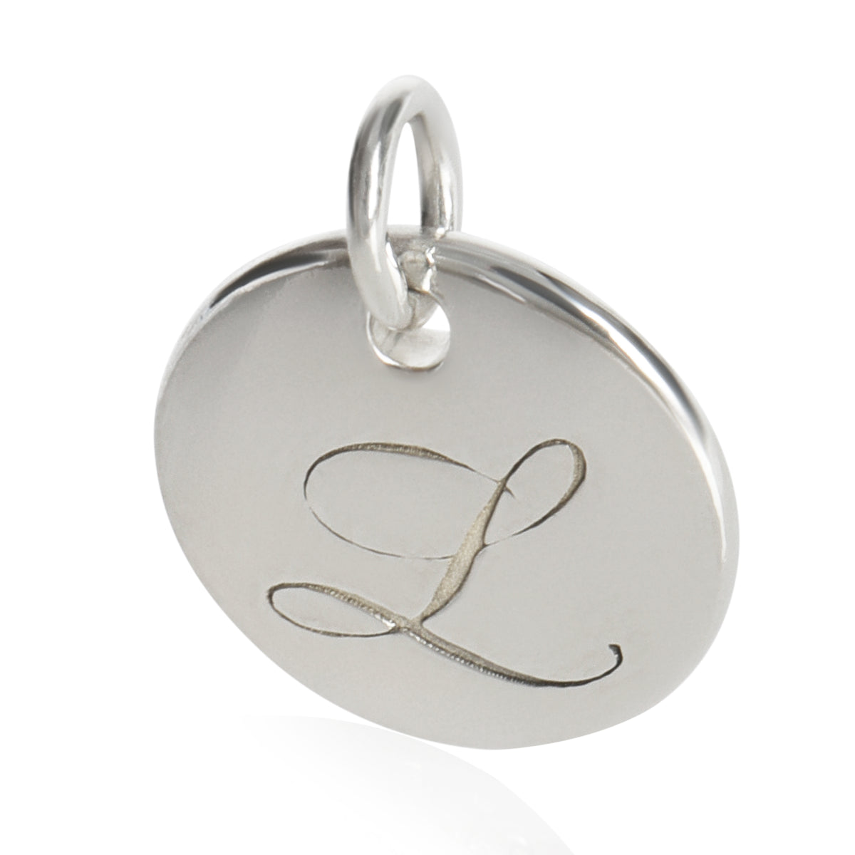 Sterling Silver Notes Initial L Charm