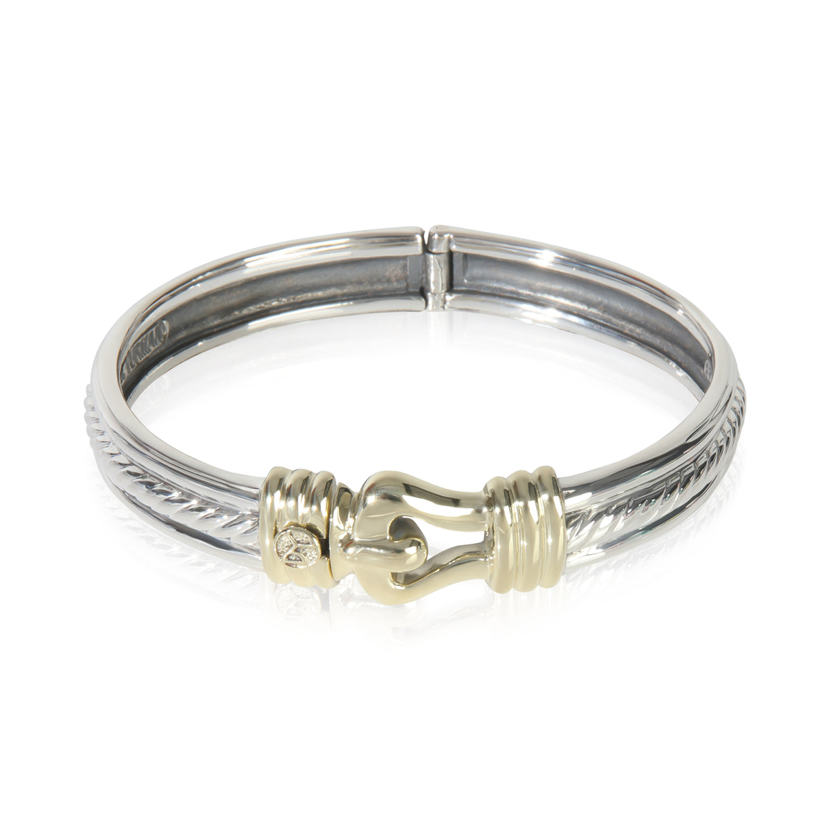 Yellow Gold & Sterling Silver Vintage Buckle Bracelet