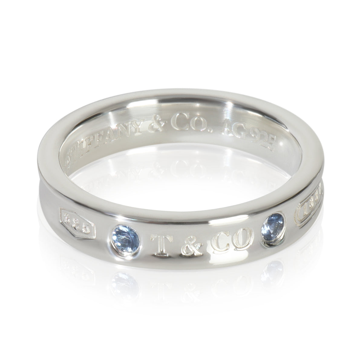 Sterling Silver Sapphire 1837 Narrow Ring
