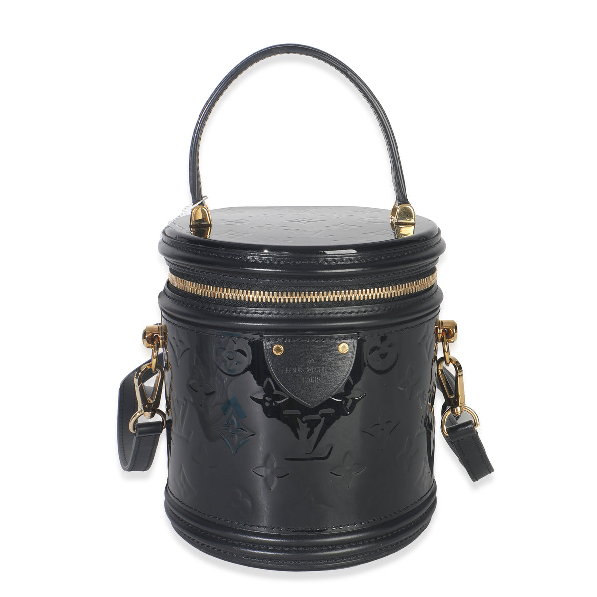 Louis Vuitton Black Monogram Vernis Cannes Handbag fv