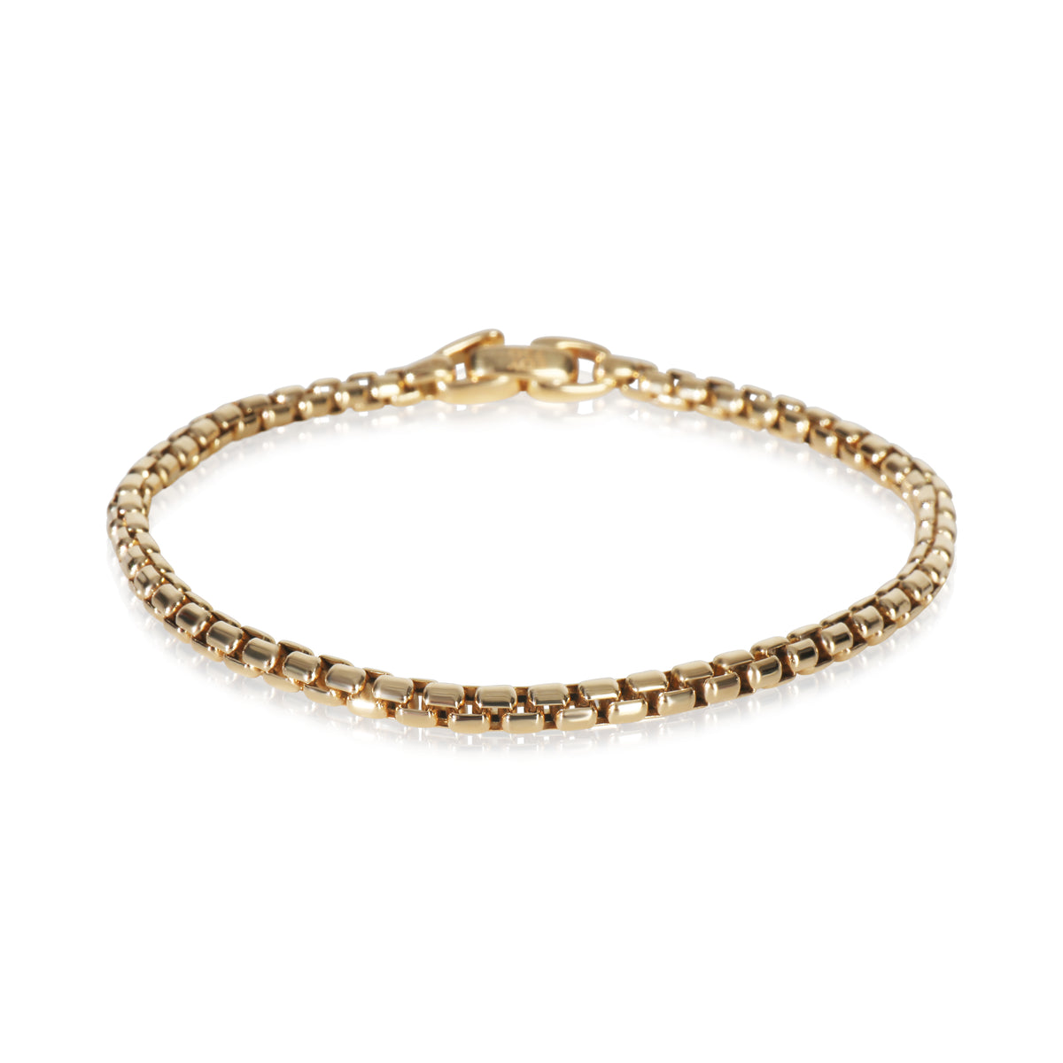 Yellow Gold Box Chain Bracelet