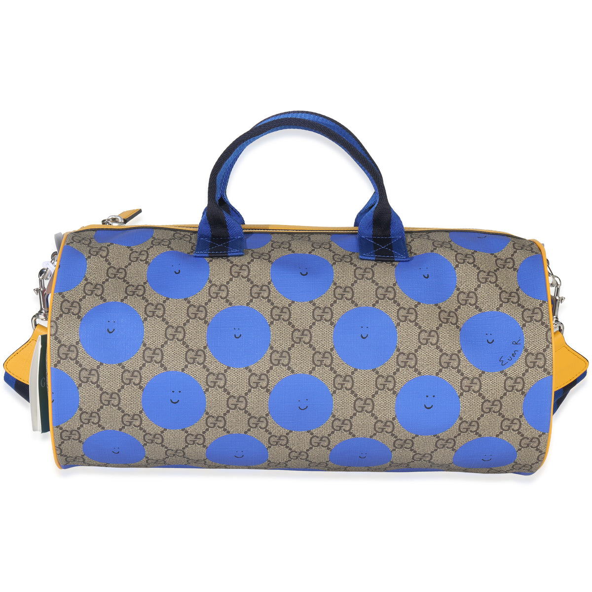 Gucci x Euan Roberts Blue Dot GG Supreme Canvas Weekender Handbag fv