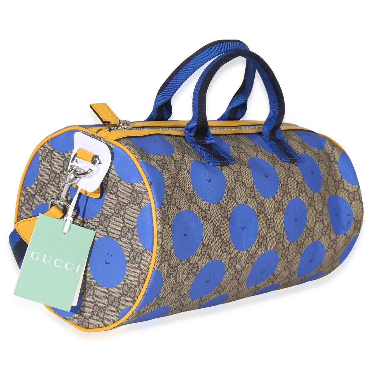 Gucci x Euan Roberts Blue Dot GG Supreme Canvas Weekender Handbag pv