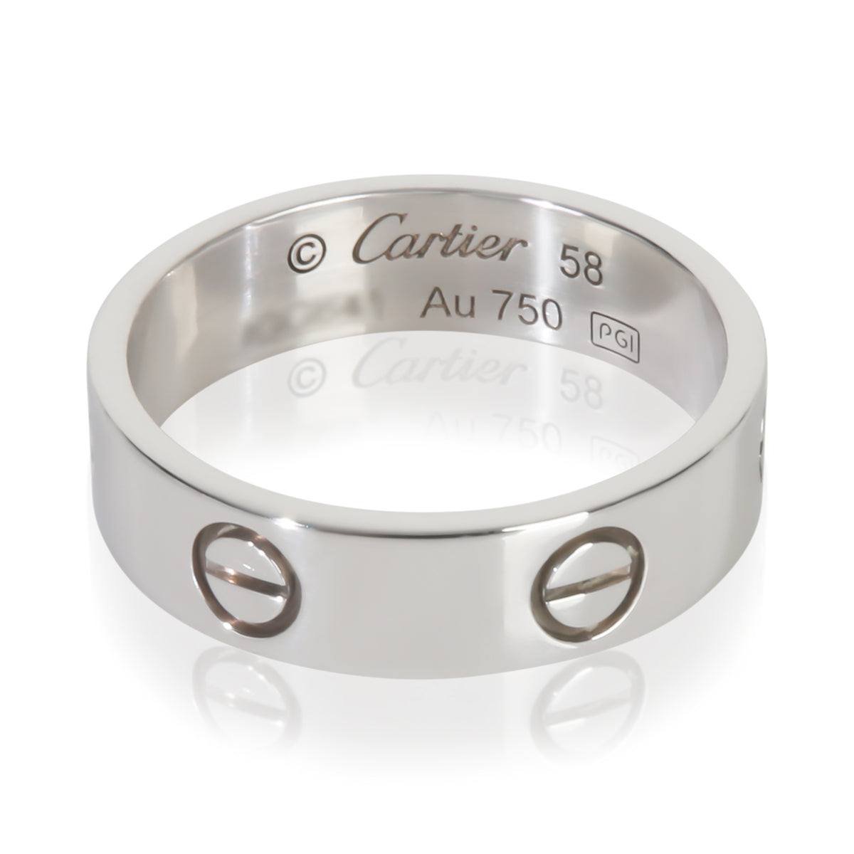 White Gold Love Ring