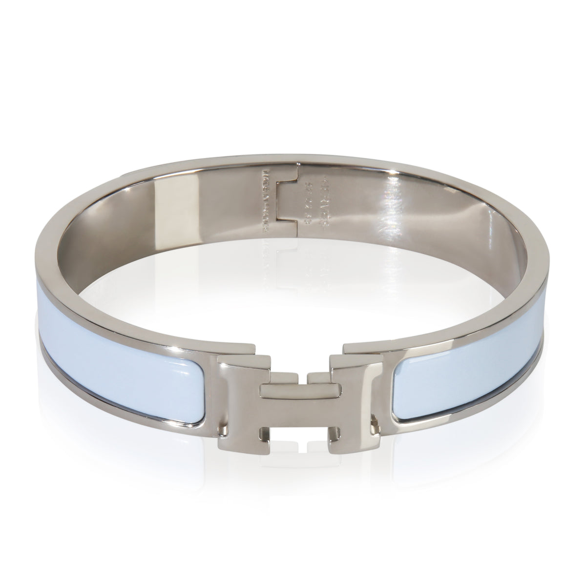 Hermès Clic H In Bleu Ciel Bracelet fv