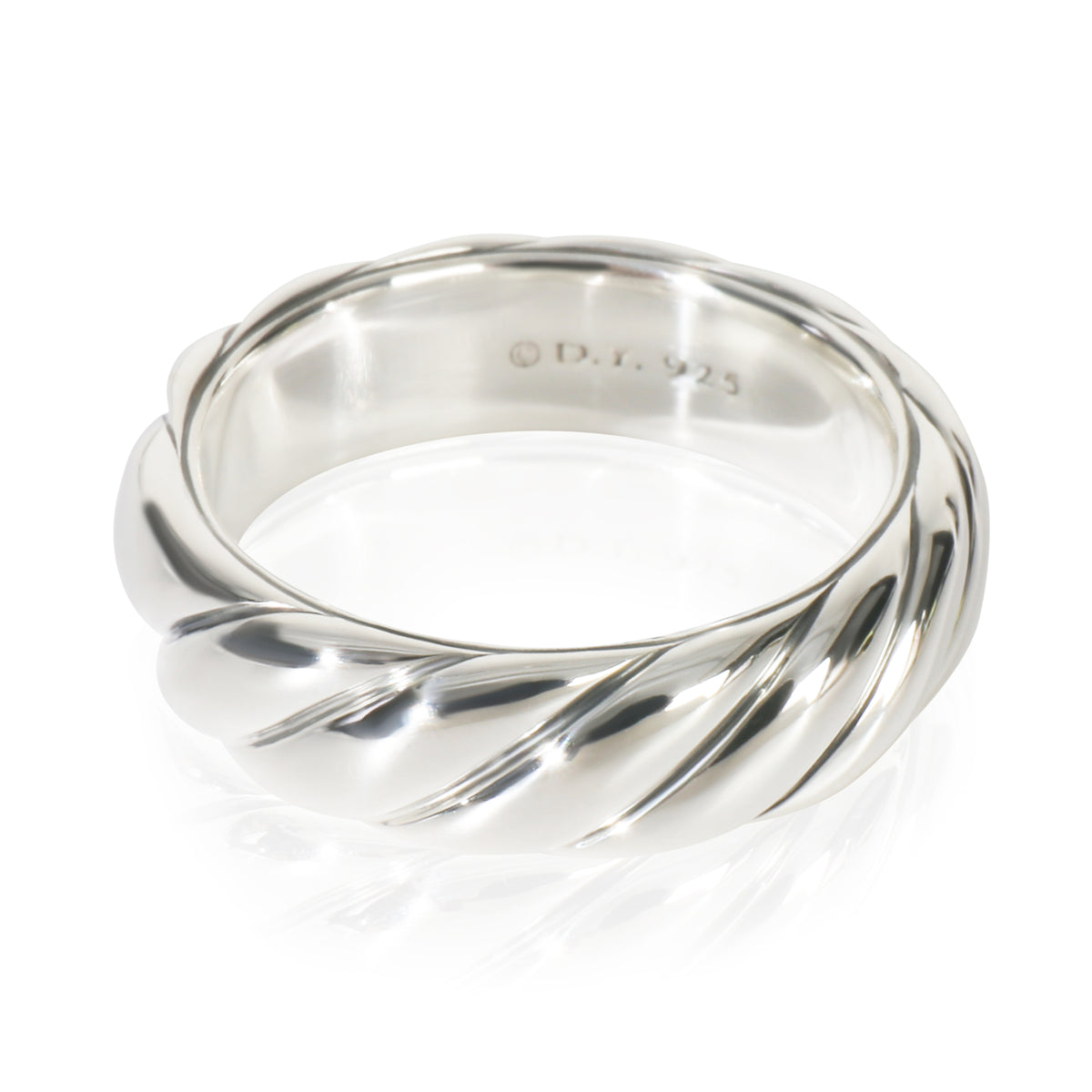 David Yurman Sterling Silver Sculpted Cable Ring fv
