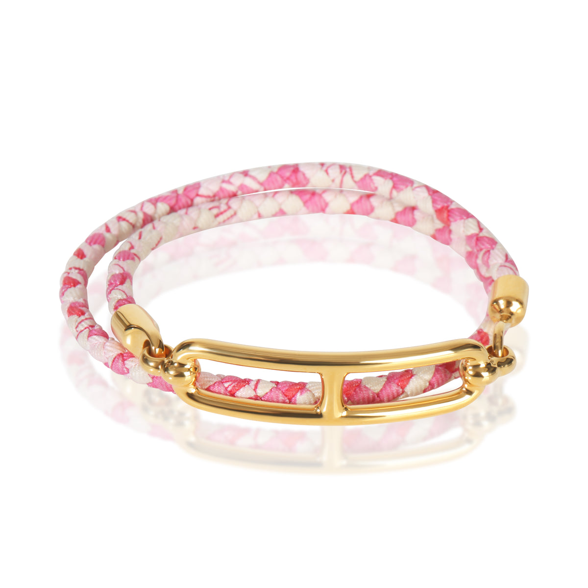 Hermès Gold Plated Roulis Double Tour Bracelet fv