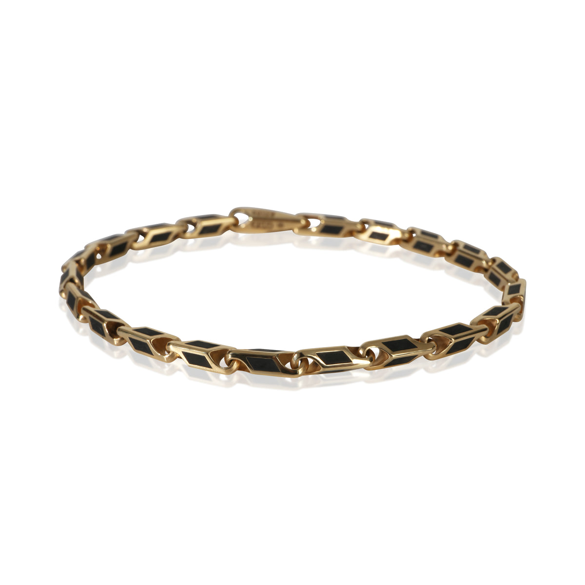 David Yurman Yellow Gold Streamline Faceted Chain Bracelet fv