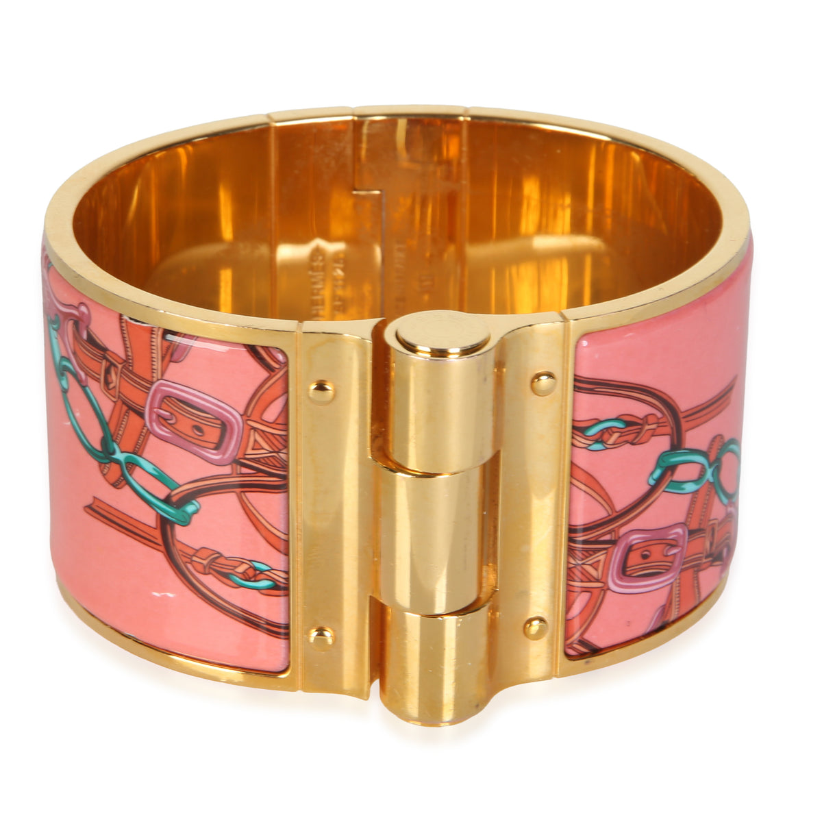 Hermès Gold Plated Rose Couture Brides de Gala Bracelet id
