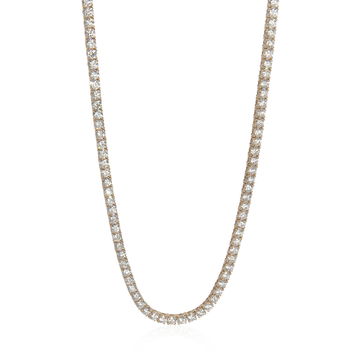14.24 ctw Yellow Gold Lab-Grown Diamond Necklace