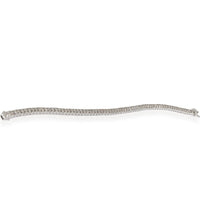 Diamond Double Row Tennis Bracelet in 18k White Gold 2.5 CTW