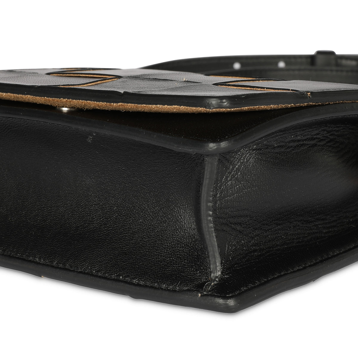 Bottega Veneta Black Leather Mini Cassette Crossbody Bag