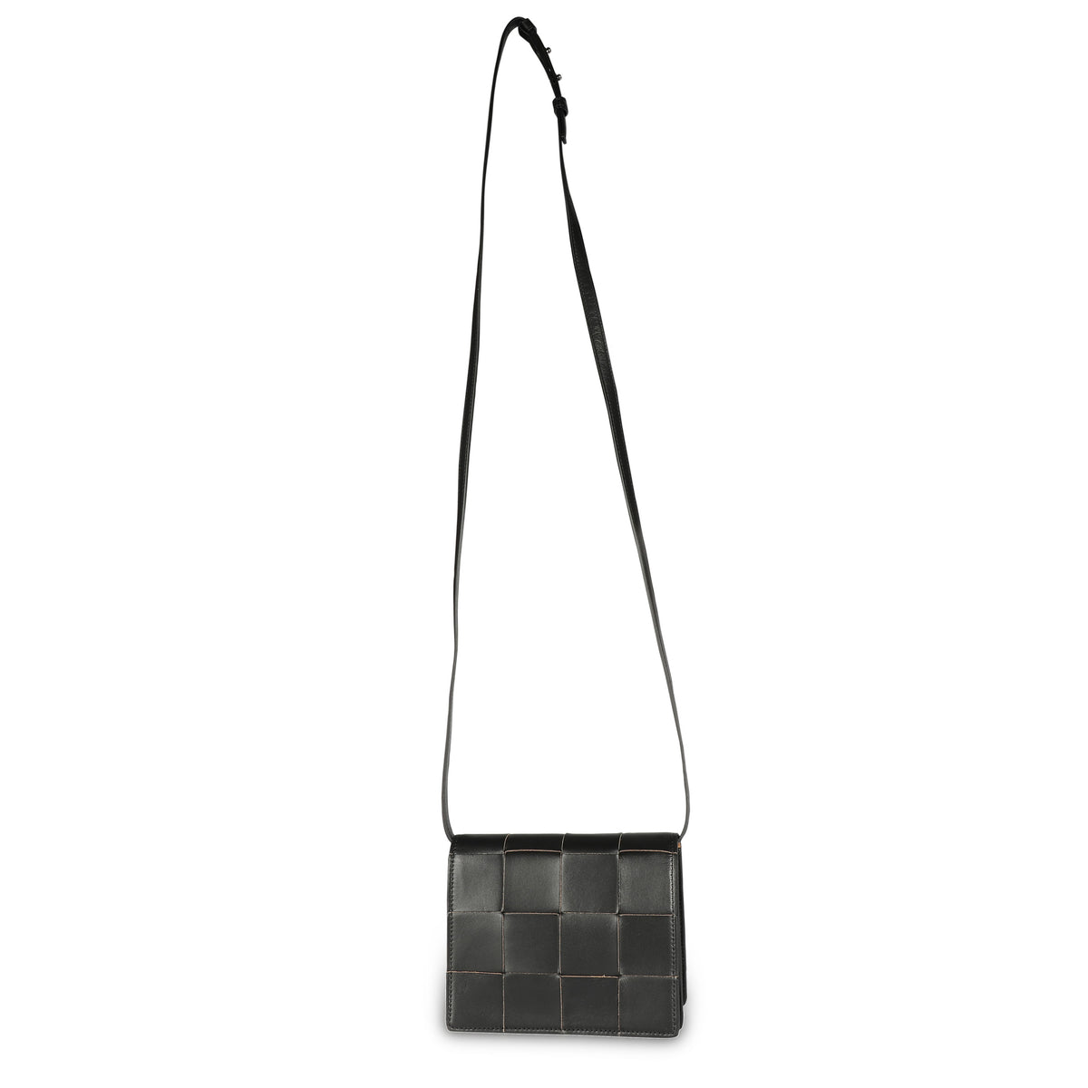 Bottega Veneta Black Leather Mini Cassette Crossbody Bag