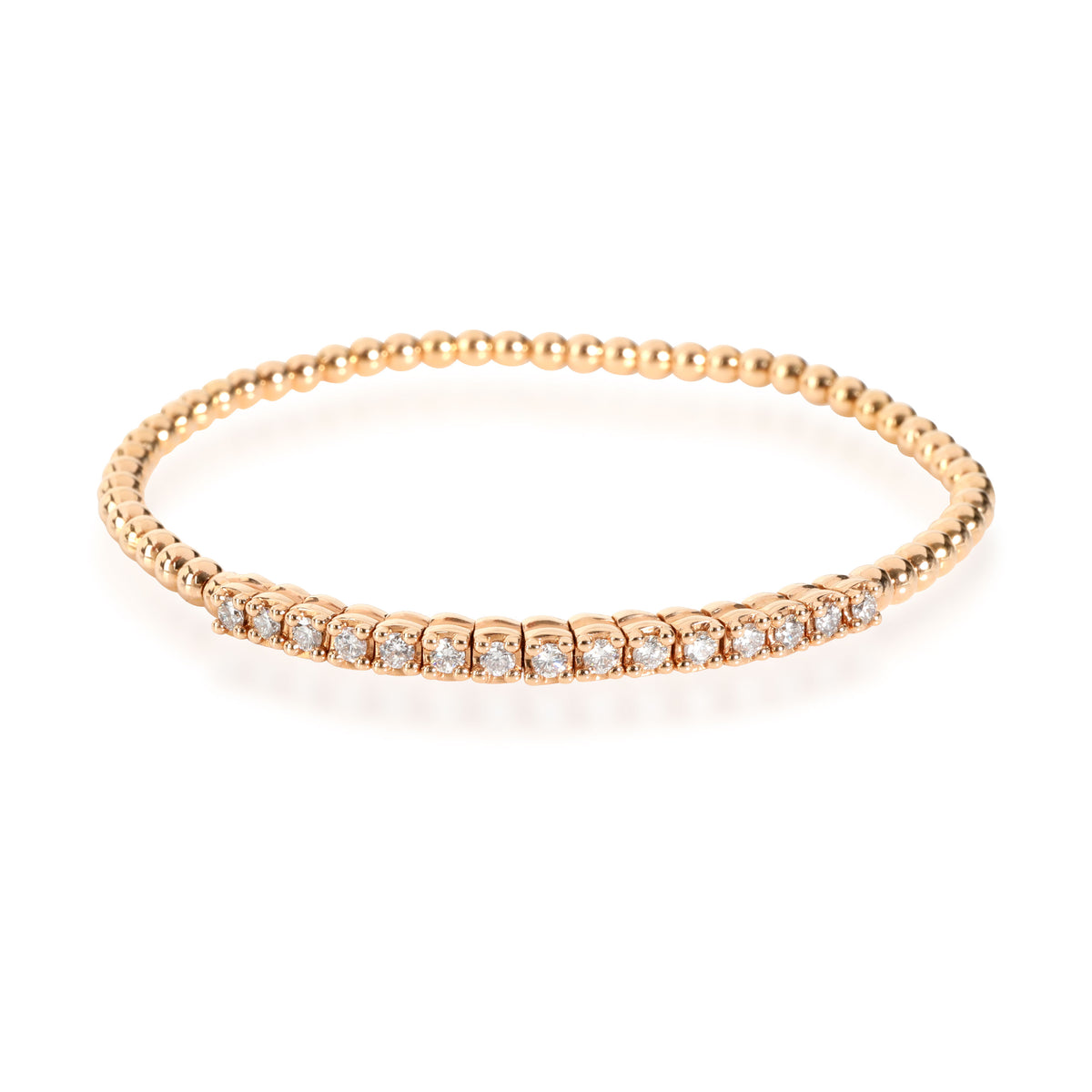 Diamond Bead Bracelet in 18K Rose Gold 0.64 CTW