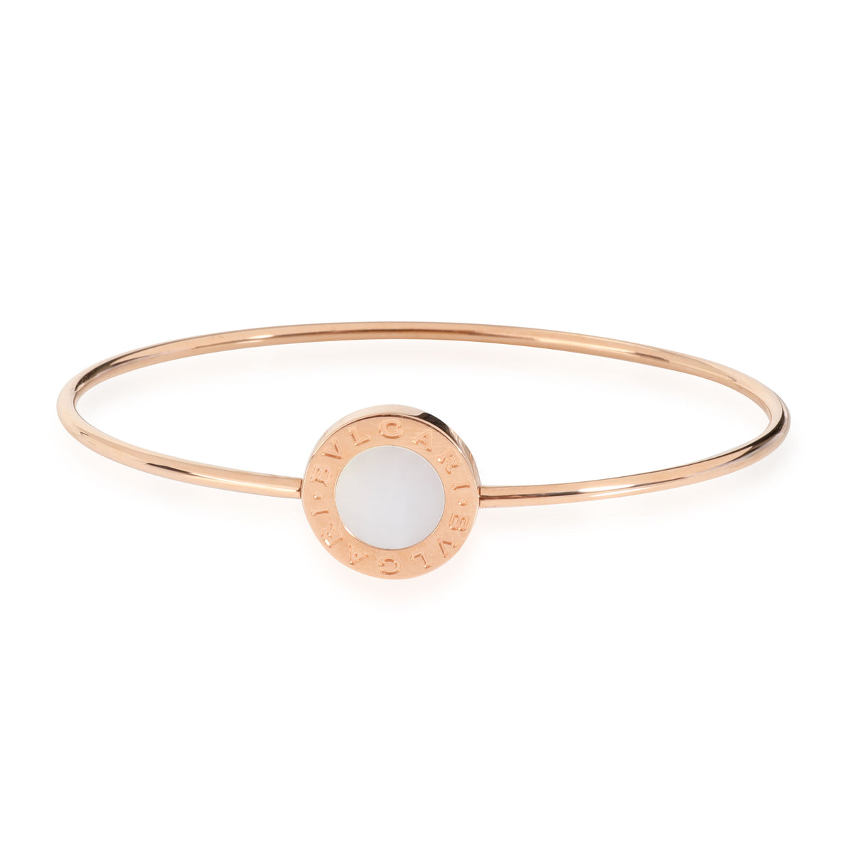 Bulgari Bvlgari Bvlgari Mother Of Pearl Bangle in 18K Rose Gold