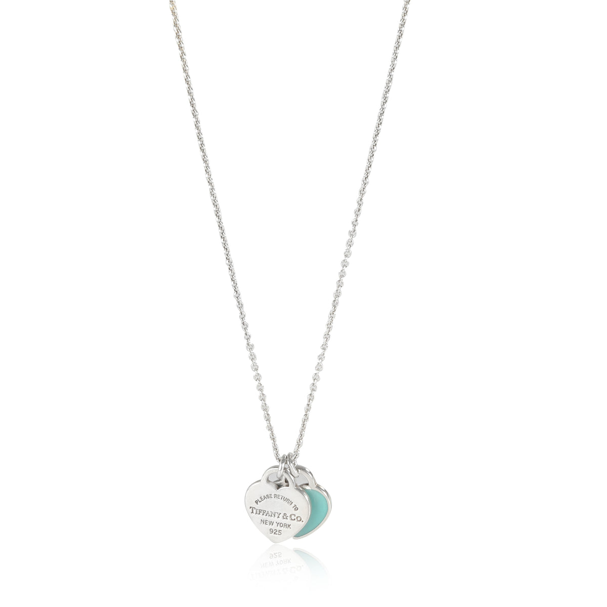 Tiffany & Co. Double Mini Heart Tag Pendant in Sterling Silver