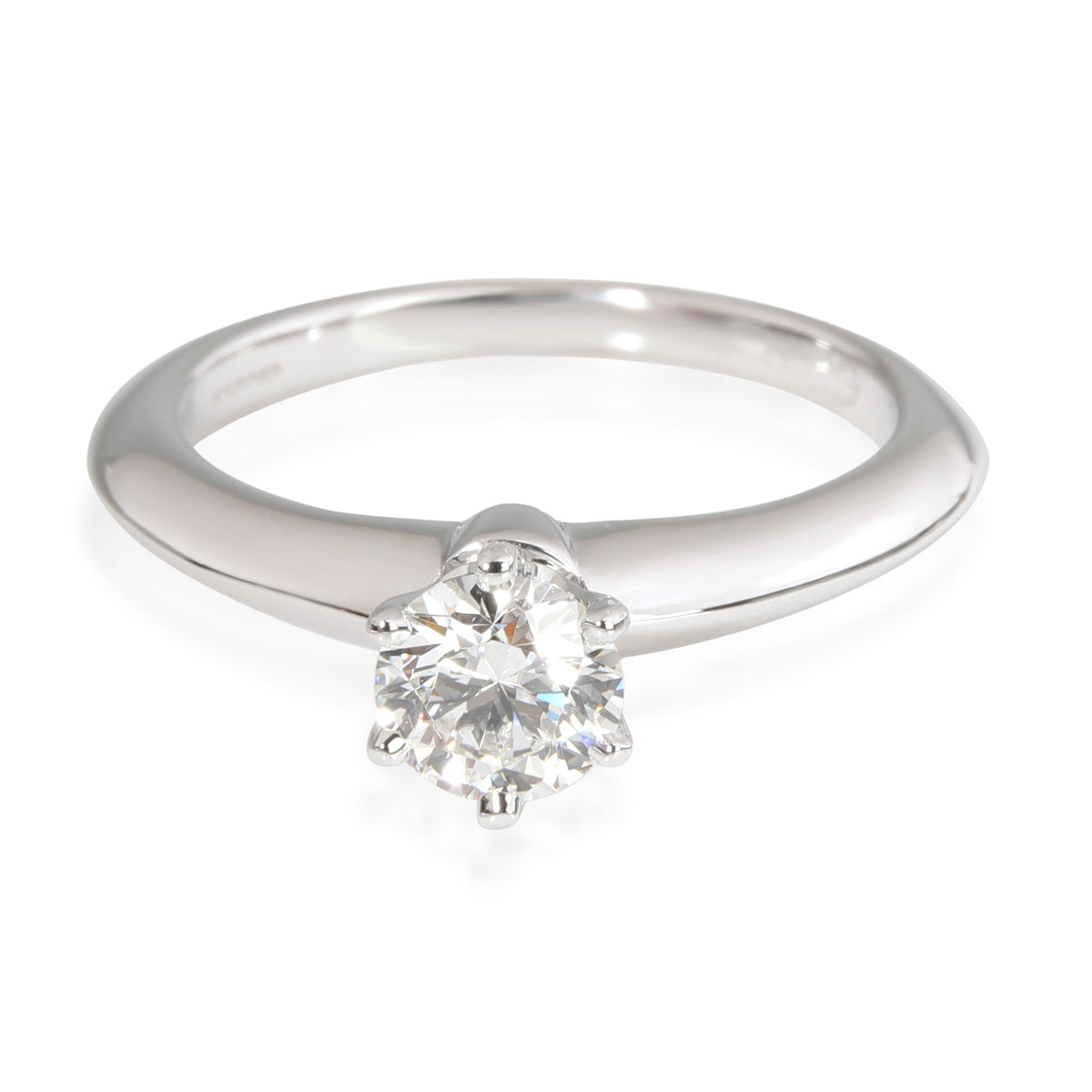 Tiffany & Co. Diamond Engagement Ring in Platinum G SI1 0.52 CTW