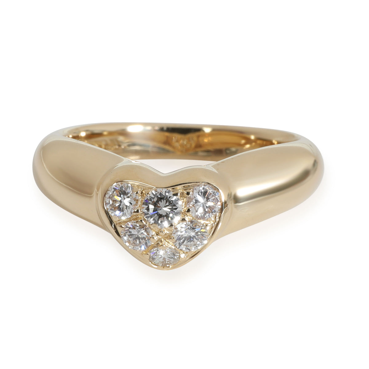Tiffany & Co. Diamond Heart Ring in 18k Yellow Gold 0.22 CTW