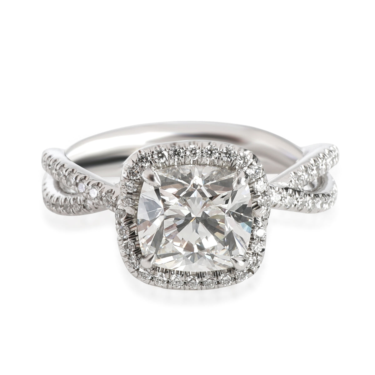 David Yurman Lanai Diamond Engagement Ring in Platinum GIA G VVS2 1.93ctw