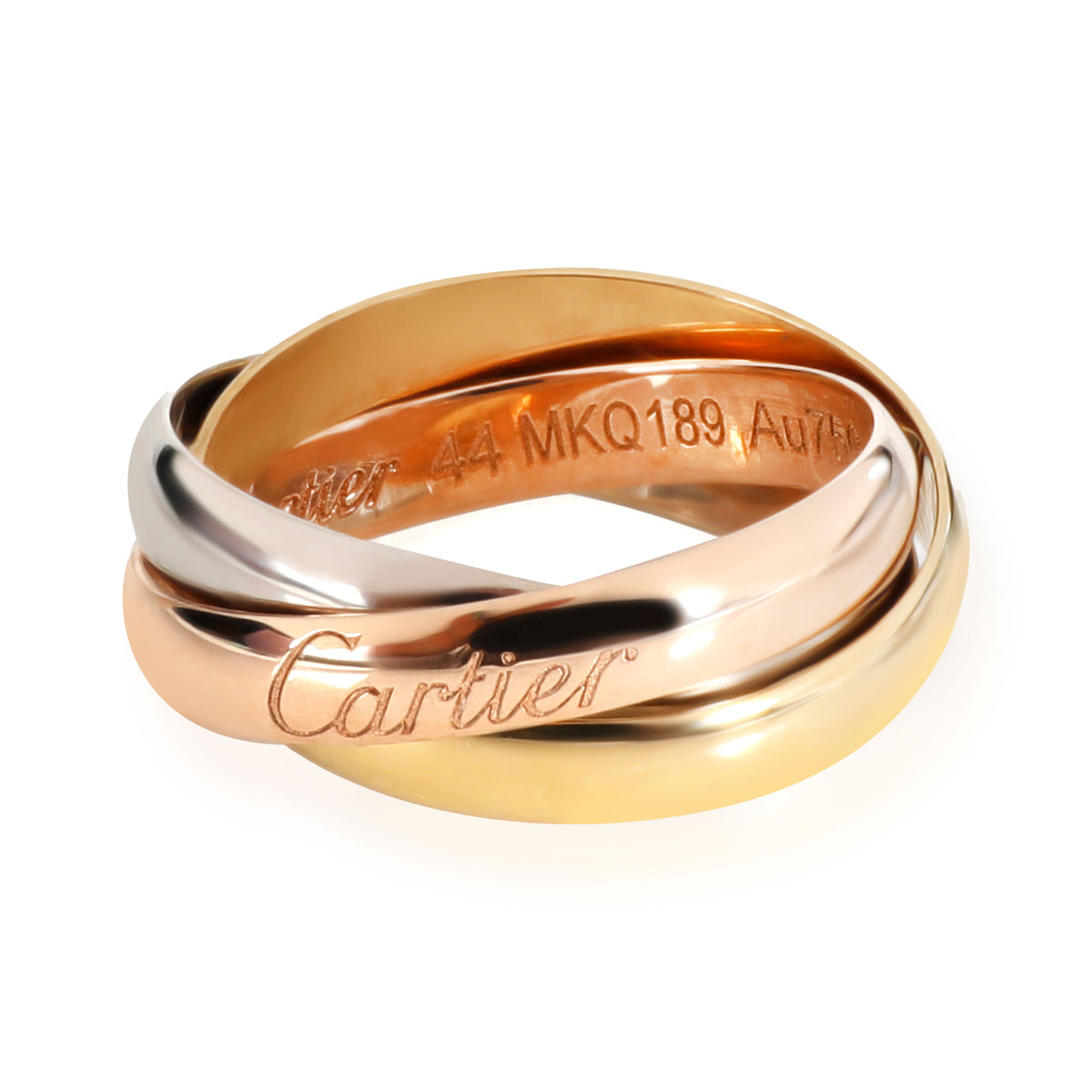 Cartier Trinity Ring in 18K 3 Tone Gold Small Model