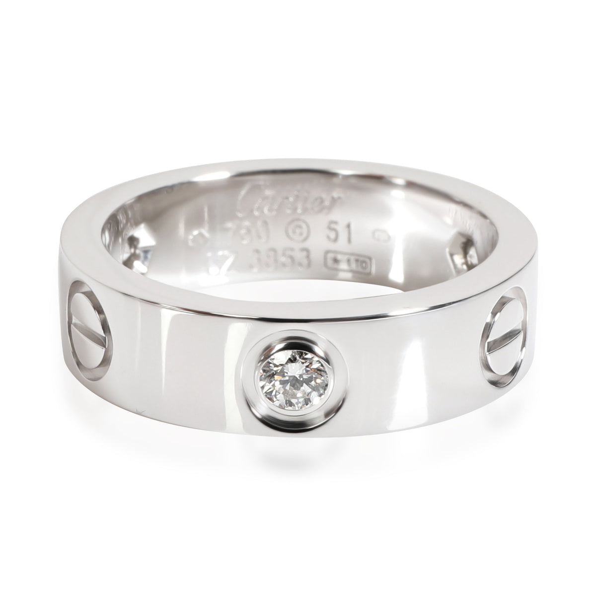 Cartier LOVE Diamond Ring in 18K White Gold 0.22 CTW