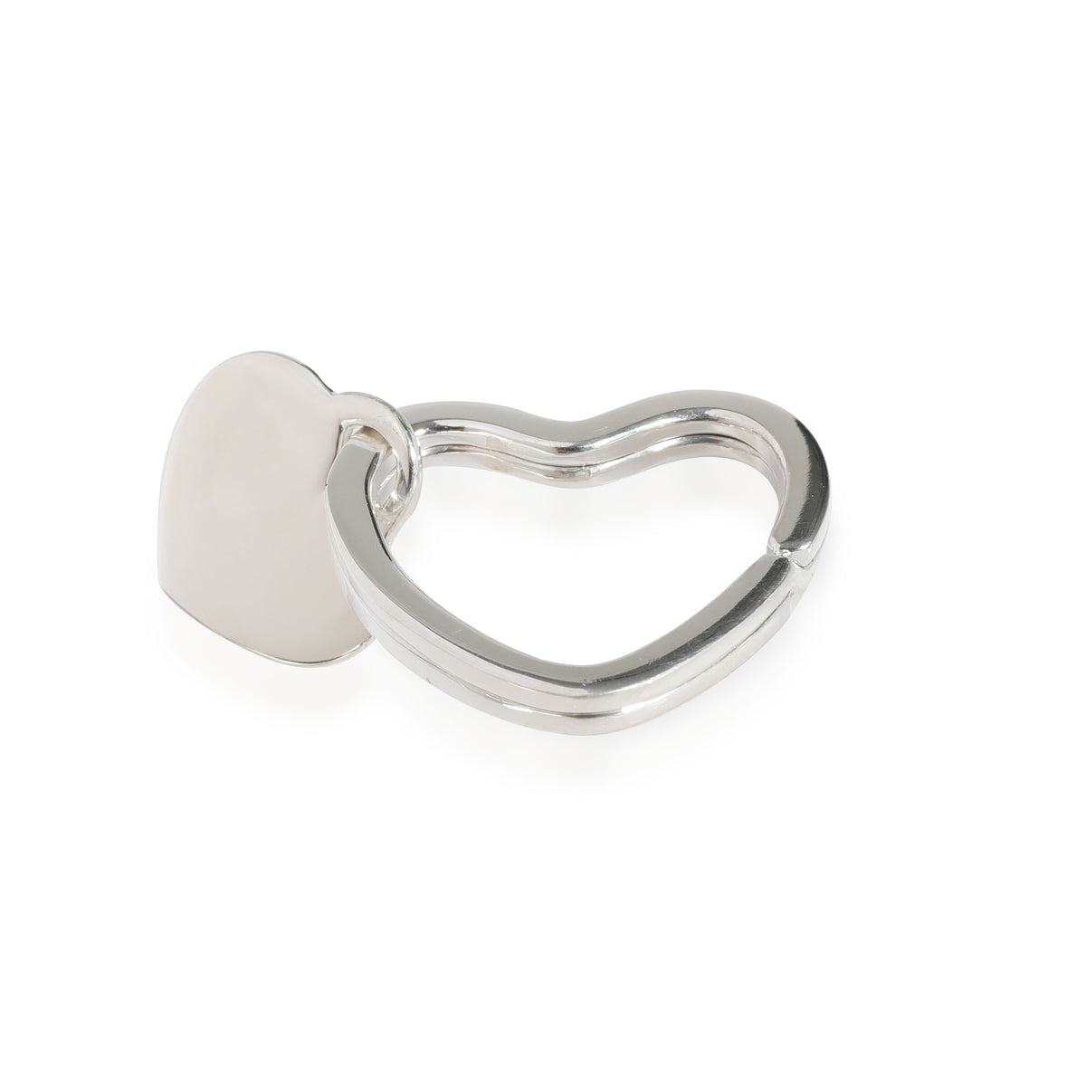 Tiffany & Co. Heart Key Ring with Heart Tag in Sterling Silver