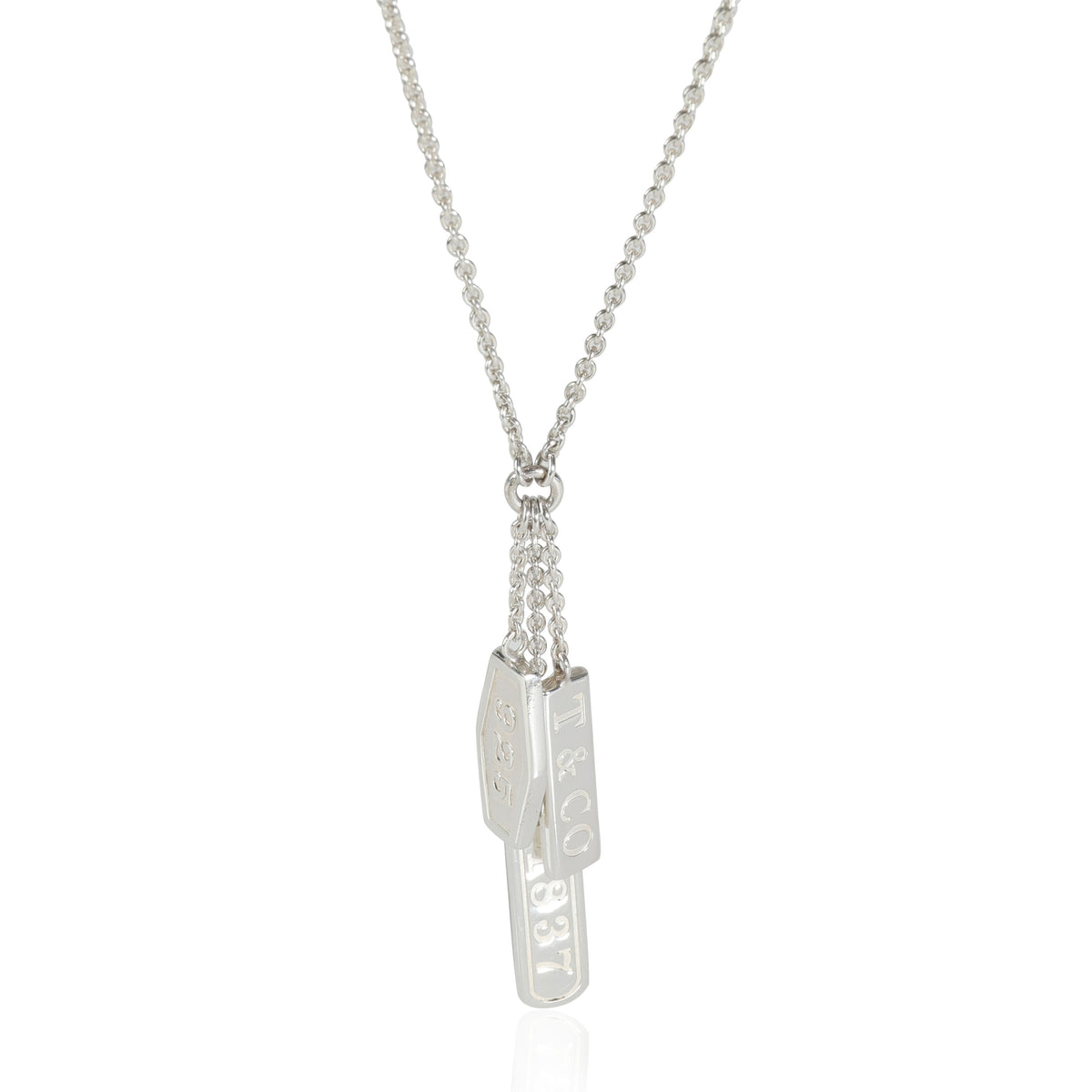 Tiffany & Co. 1837 Triple Tag Lariat Pendant in Sterling Silver