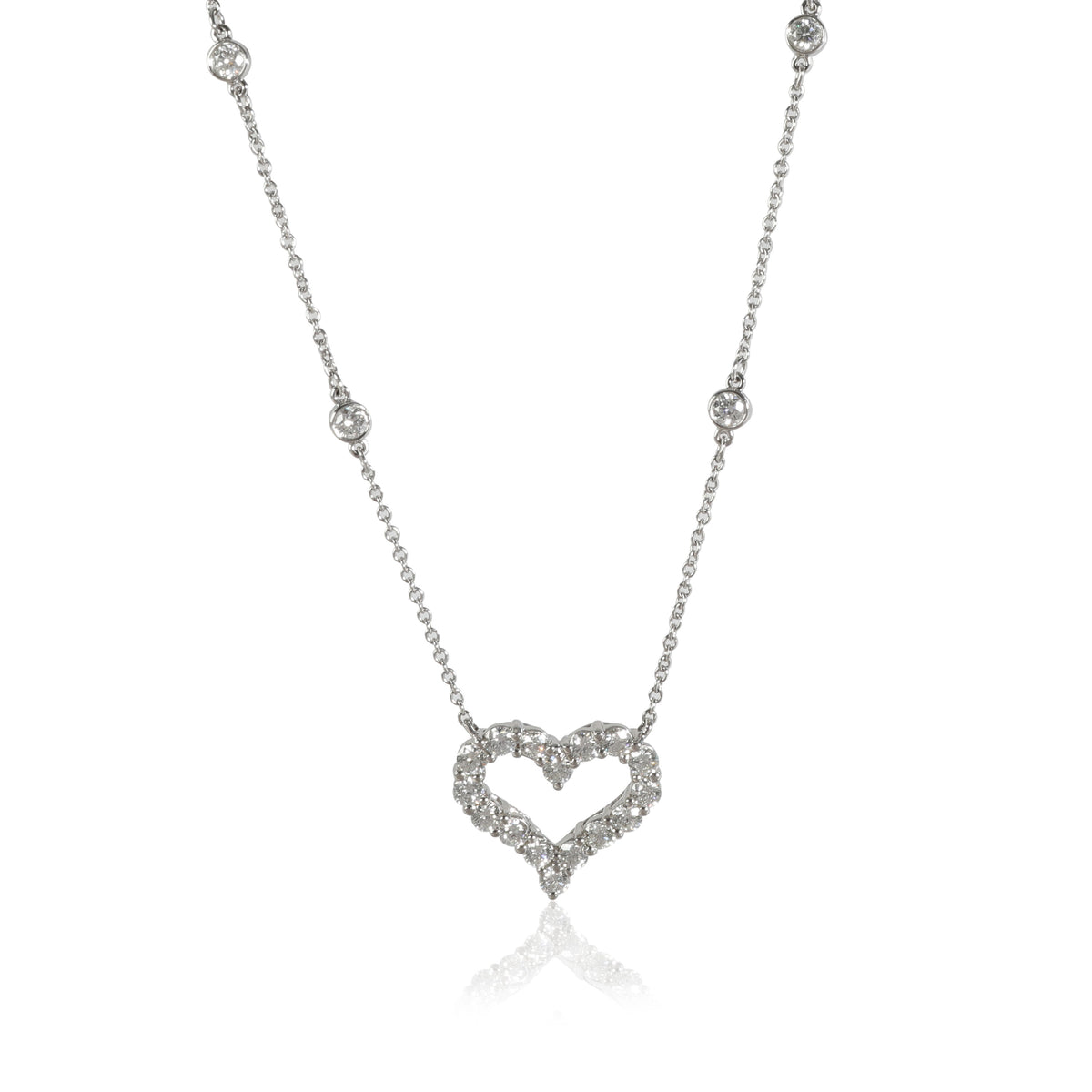 Tiffany & Co. Heart Diamond Pendant in Platinum 1.19 CTW