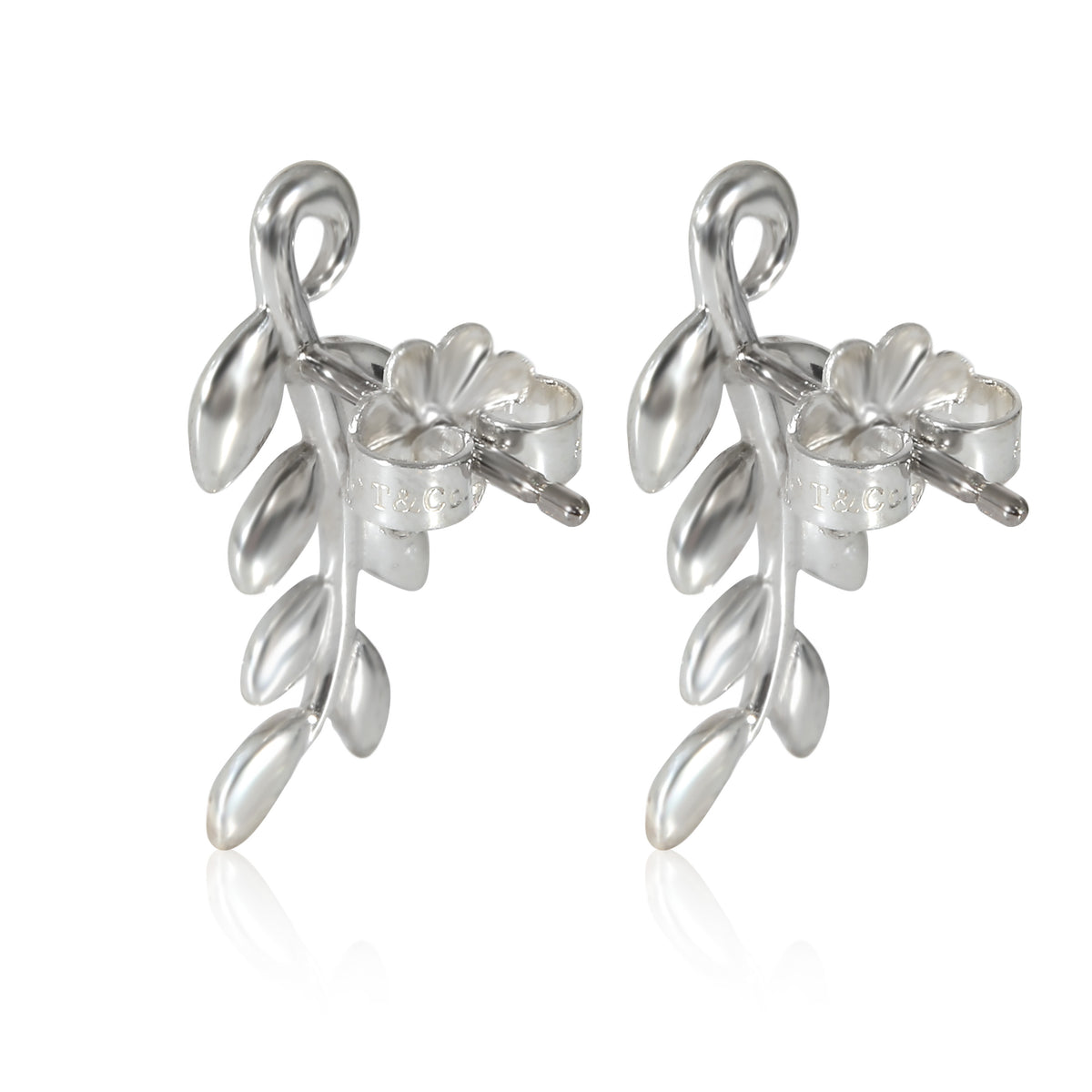 Tiffany & Co. Paloma Picasso Olive Leaf Climber Earrings in Sterling Silver