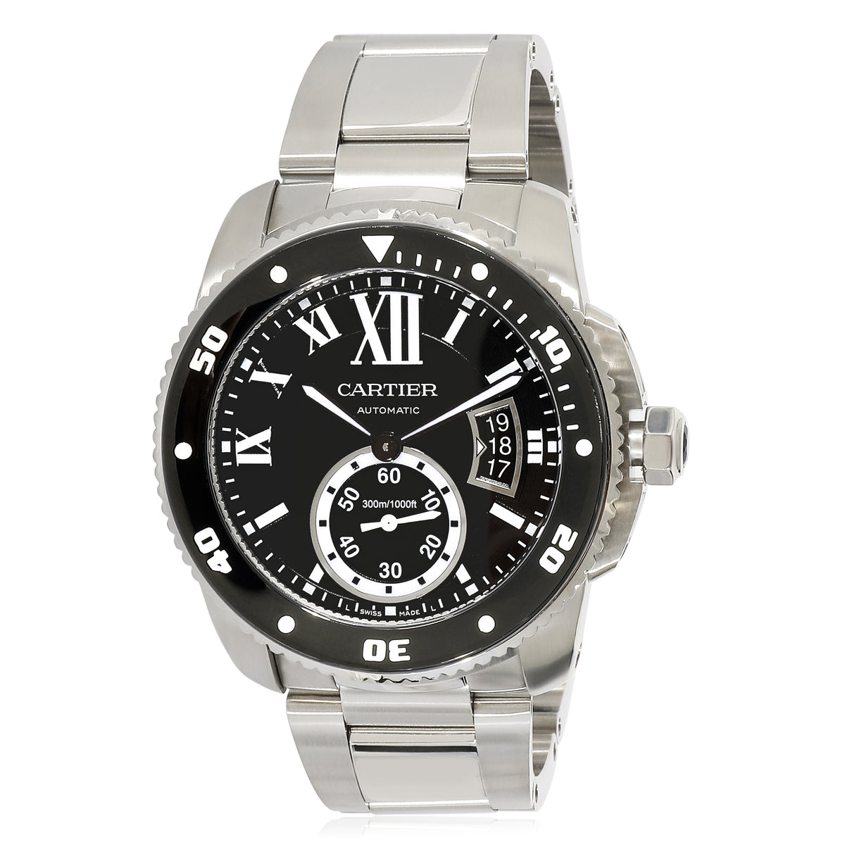 Cartier Caibre Diver W7100057 Men's Watch in  Stainless Steel