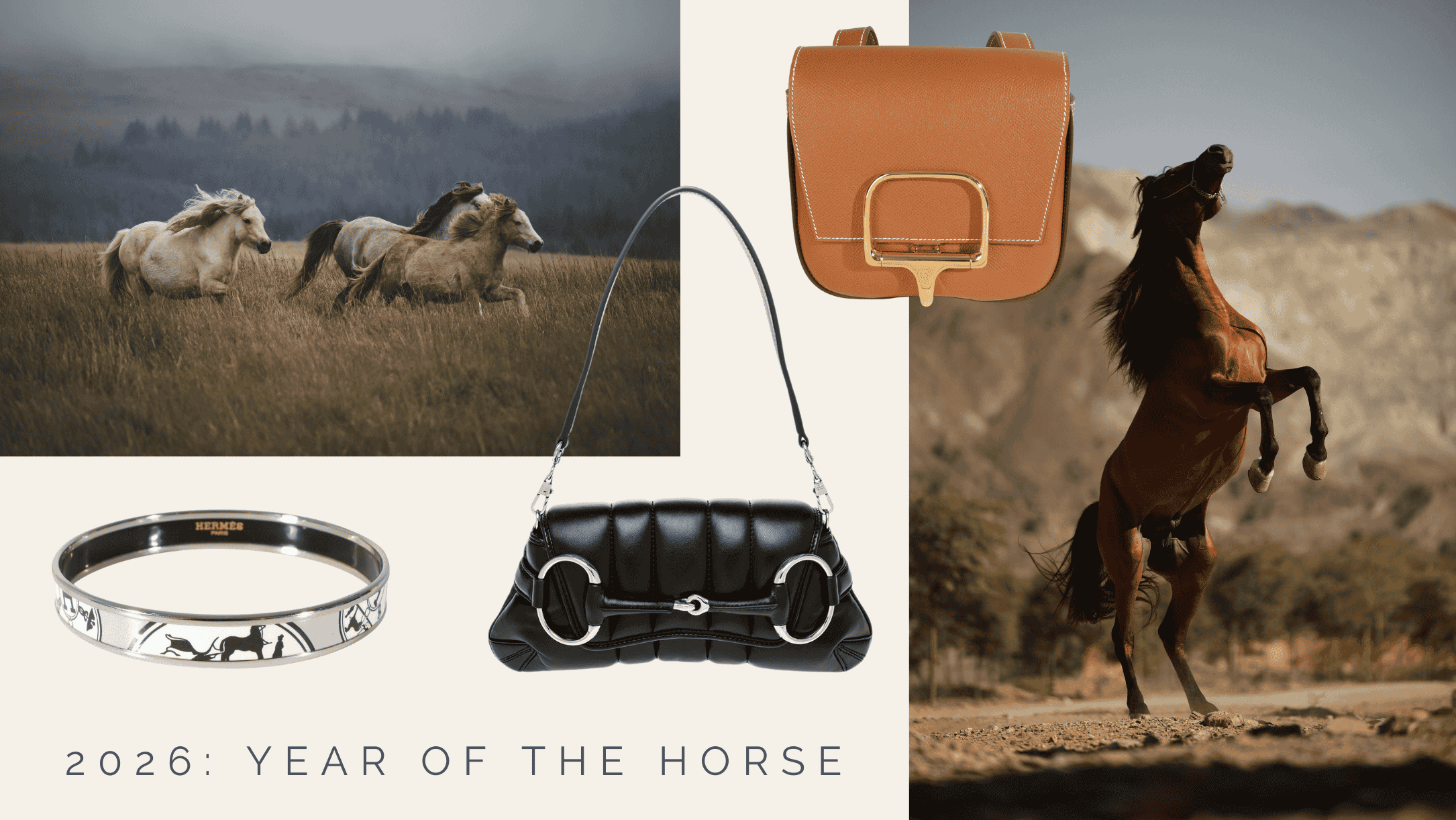 Horses and handbags image for Year of the Horse style blog post