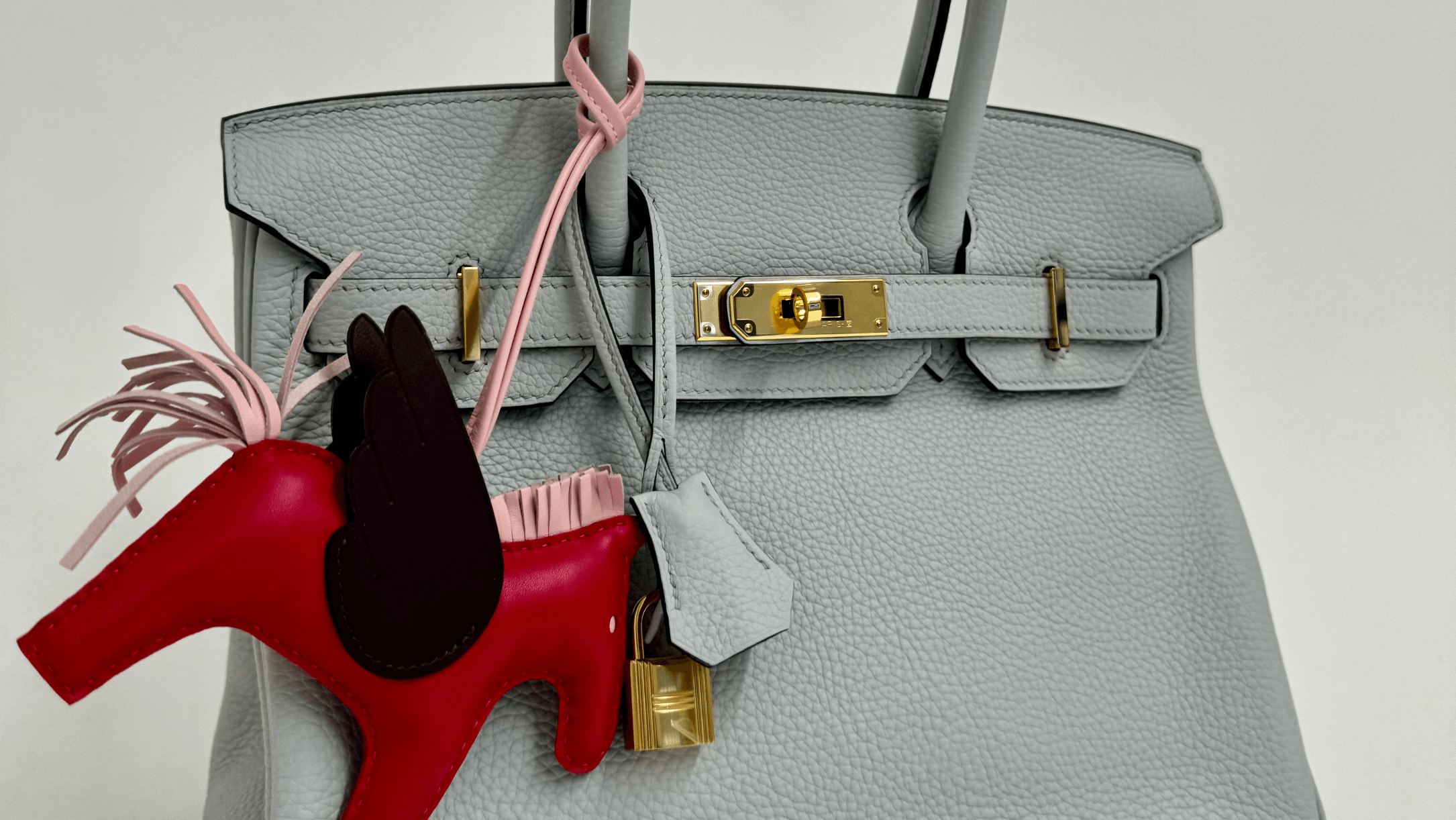 Hermès bag charm on Birkin bag