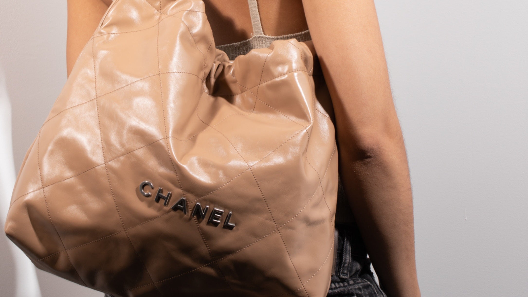 Beige Chanel bag