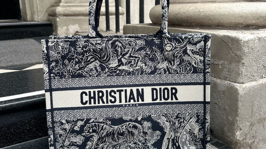 Dior Book Tote black white