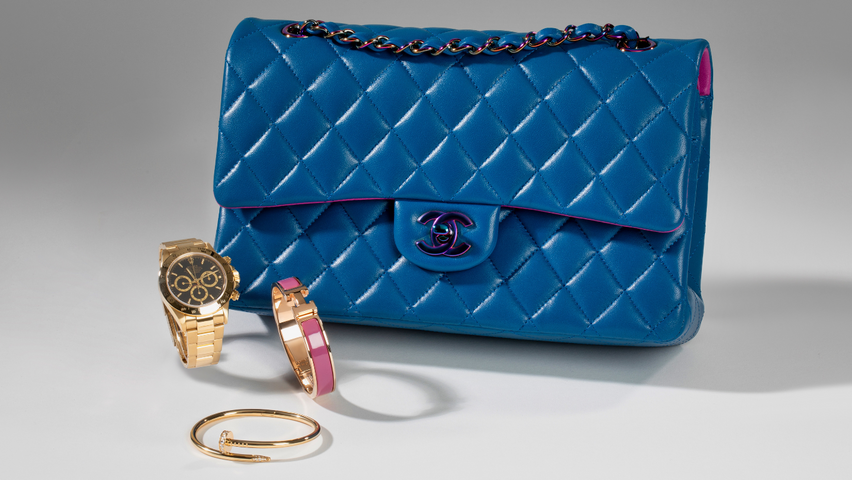 Blue Chanel flap bag